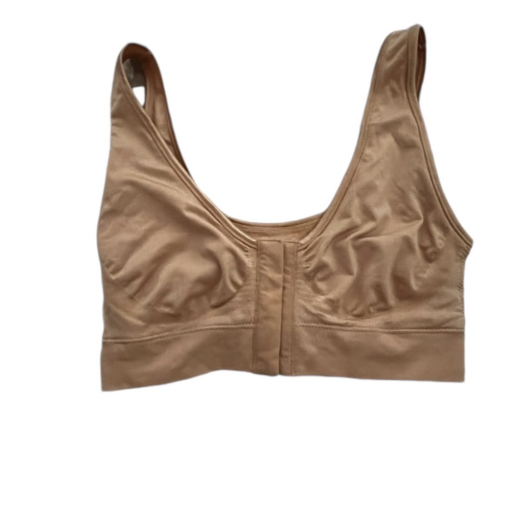 Miracle Bamboo Bra XL Front Closure In Excellent Preowned Condition Tan